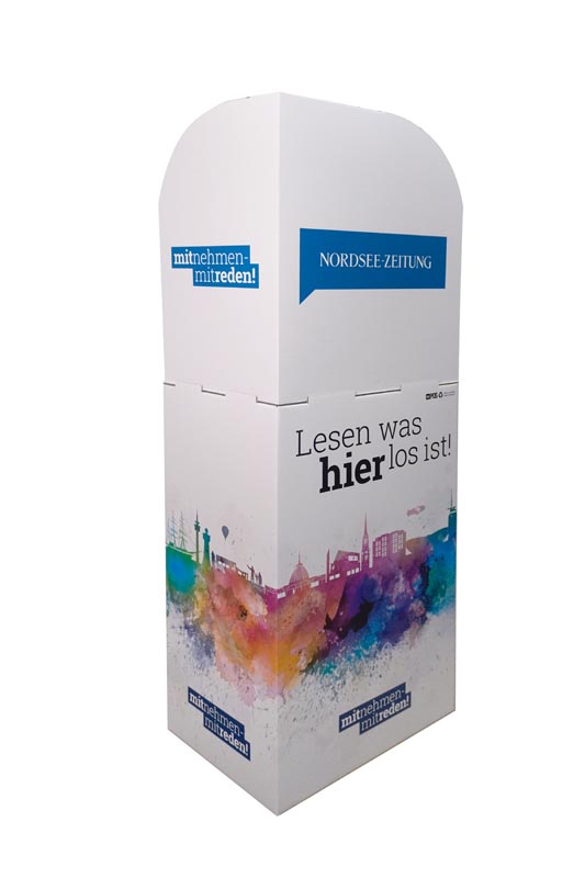 Bodendisplay Zeitungen 2-teilig