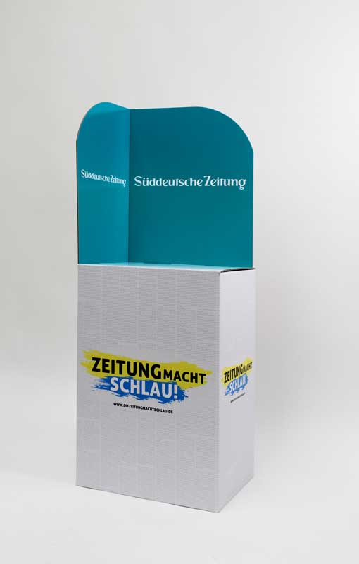 Bodendisplay für Zeitungen