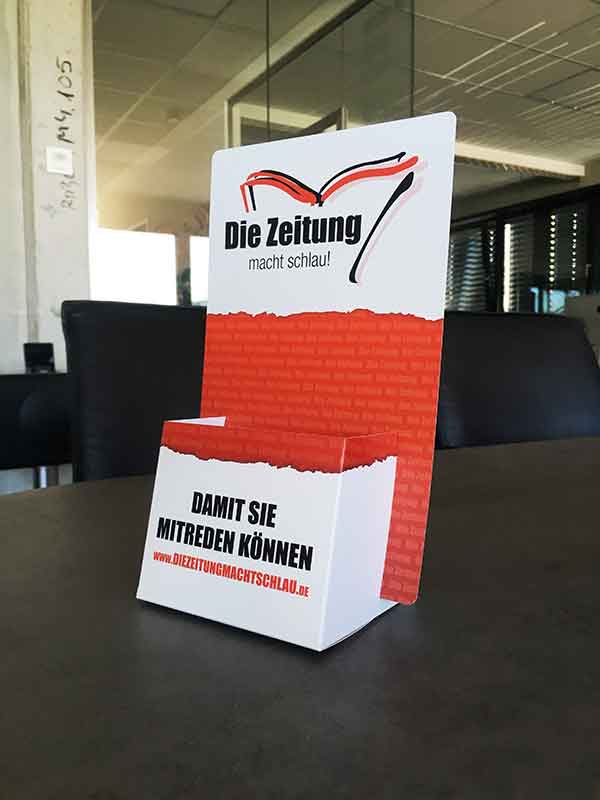 Flyerständer Karton DIN lang