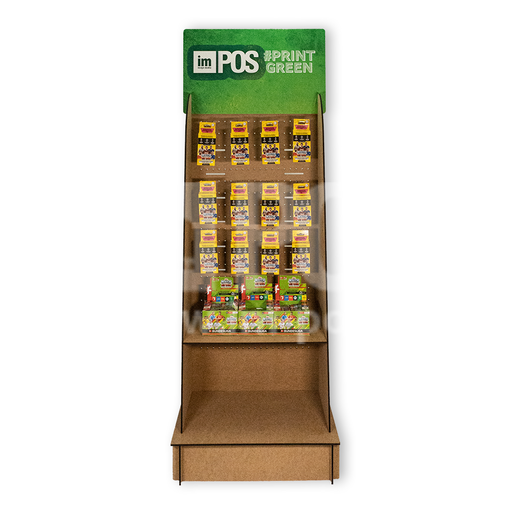 Bodendisplay | WOOD | individuell | Regal & Schlaufenhaken